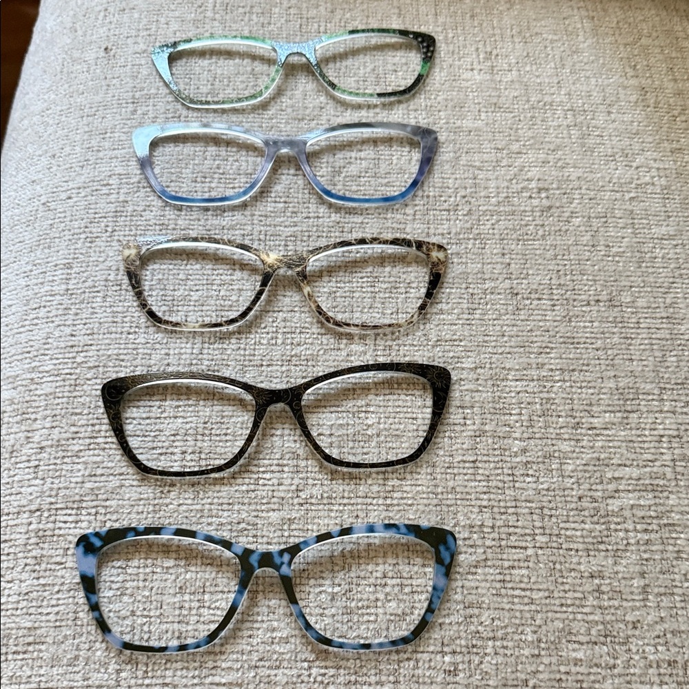 Stylish Women's Cat-Eye Glasses Set - Multicolor, SET OF 5 (Wanda)